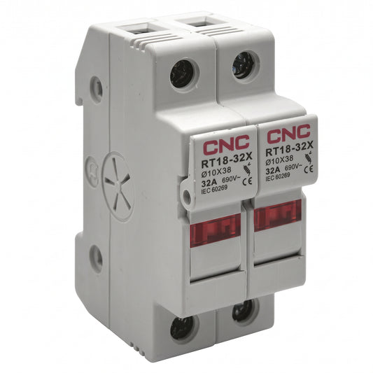 Portafusible CNC RT18-32X de dos polos