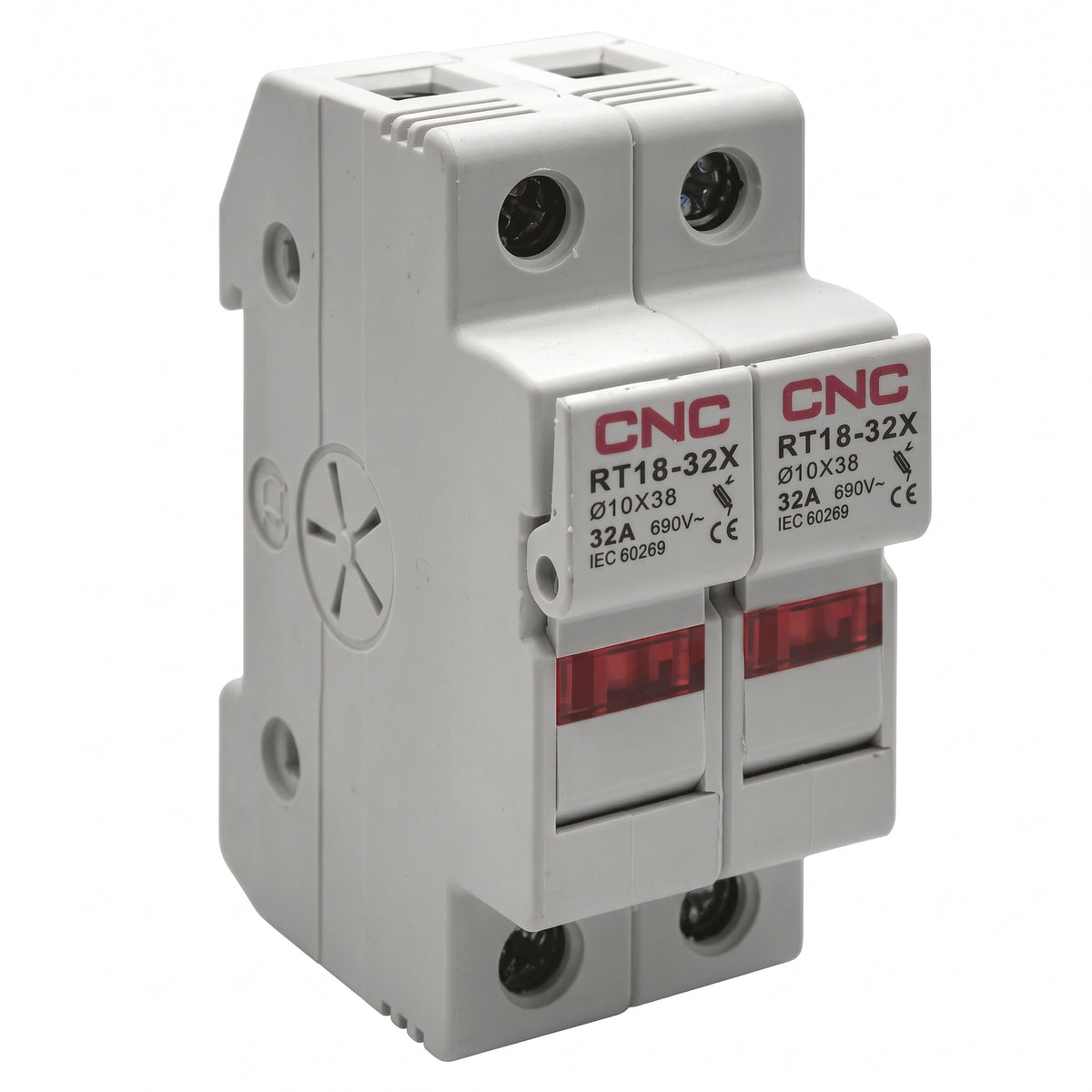 Portafusible CNC RT18-32X de dos polos