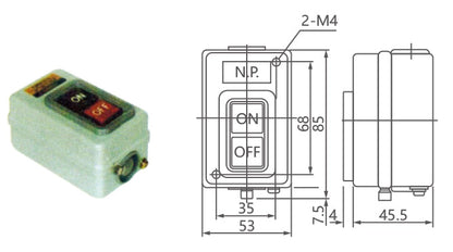 Arrancador manual CNC BS230 3 polos 30 A 220 V — imagen de referencia