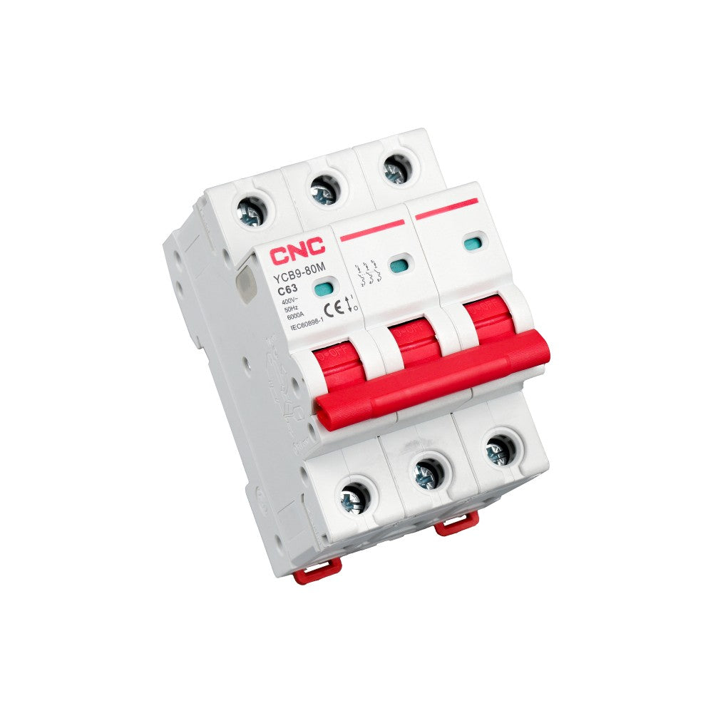 Interruptor termomagnetico CNC YCB9-80M 3 polos curva C 6 kA — imagen ilustrativa de la serie